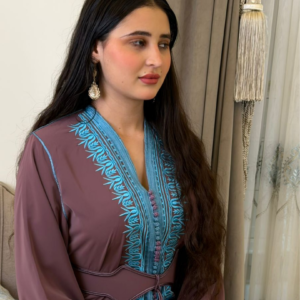 Rabat Crepe Kaftan with Luxurious Embroidery ✨