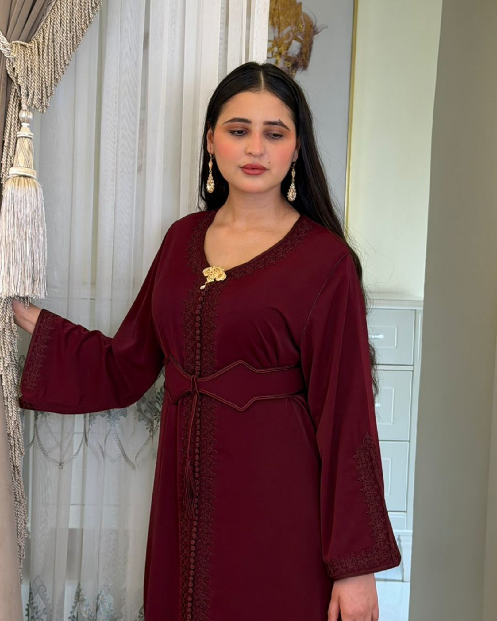 Crepe Kaftan with Master Embroidery
