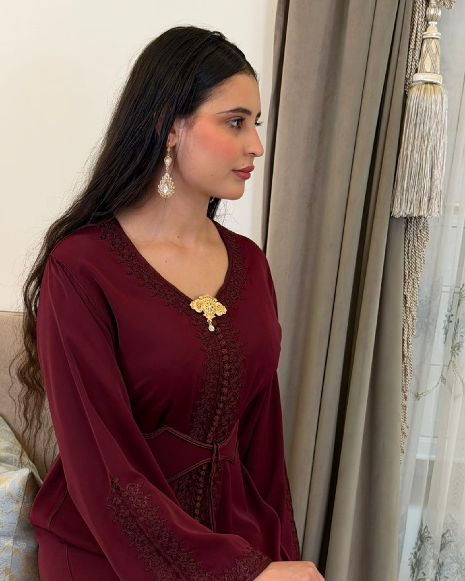 Crepe Kaftan with Master Embroidery