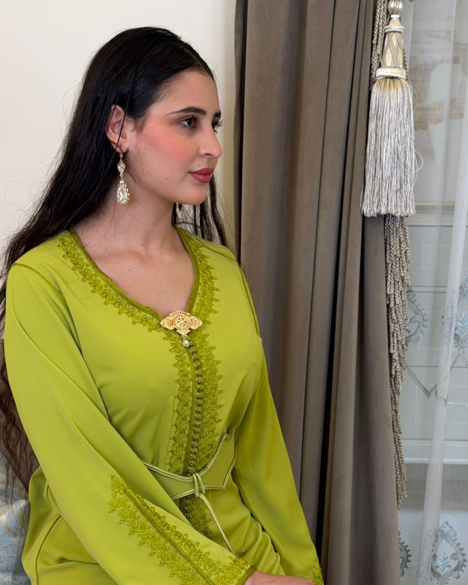 Crepe Kaftan with Master Embroidery