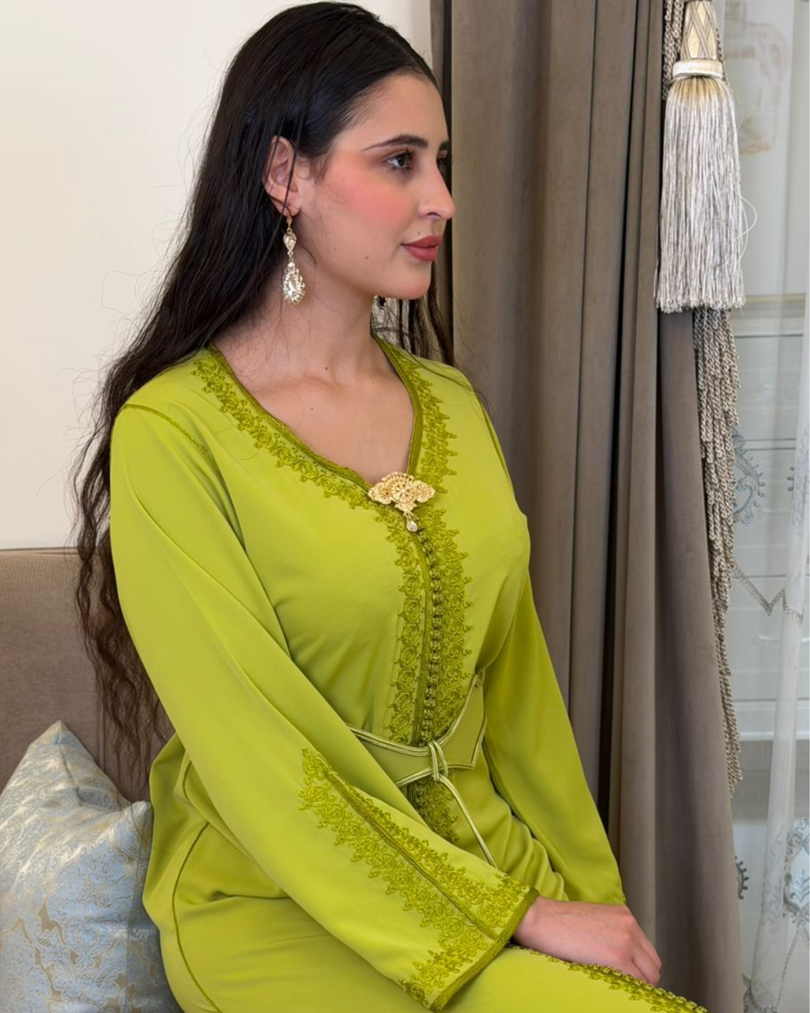Crepe Kaftan with Master Embroidery