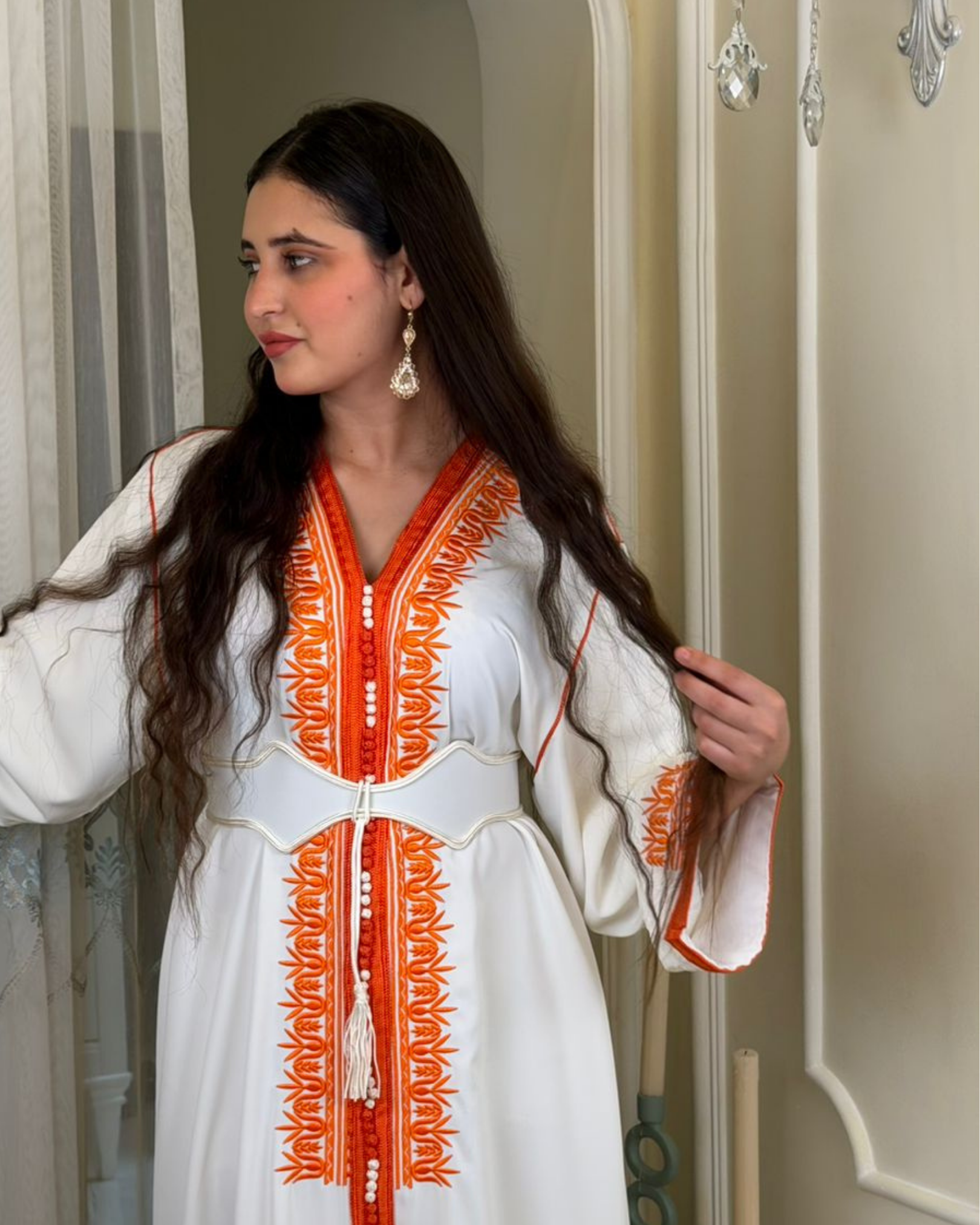 Rabat Crepe Kaftan with Luxurious Embroidery ✨